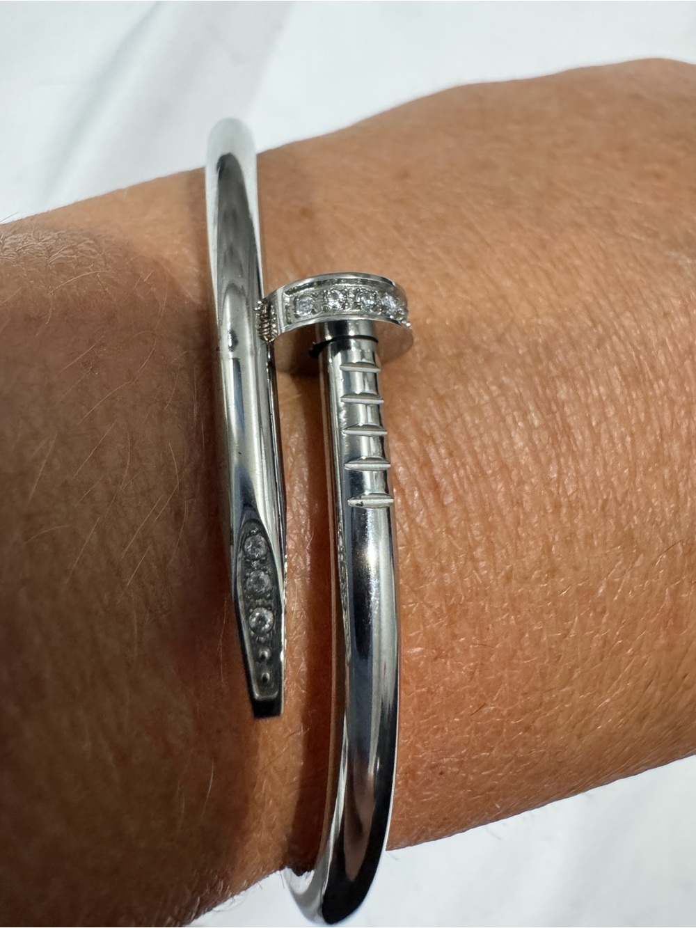 Nail cuff silver bracelet new!!